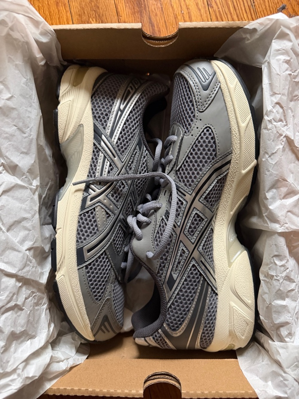 Asics Clay Grey/ Pure Silver Athletic Running Shoes